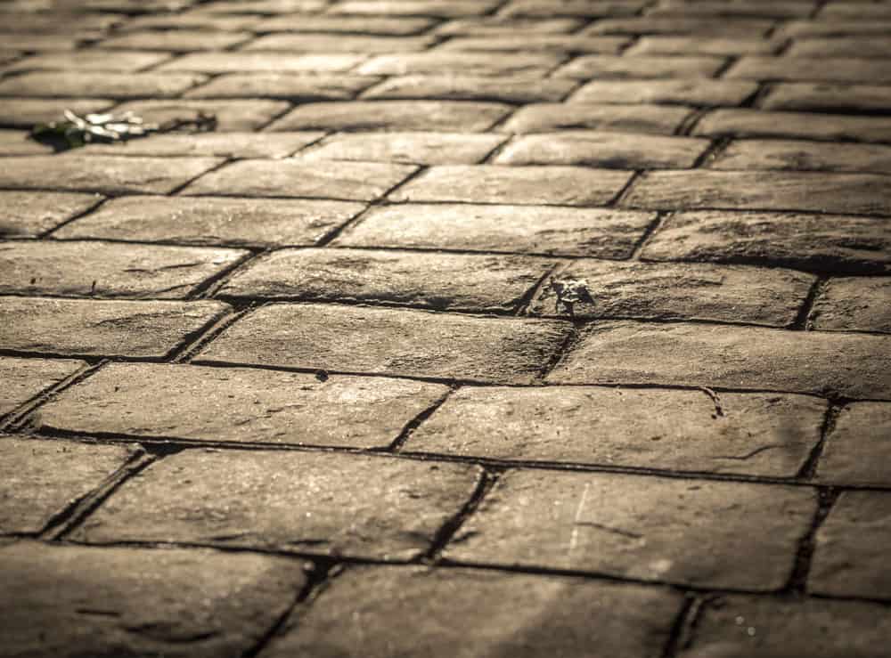Imprinted Concrete Driveway Cobblestone Example Photo of an cobblestone imprinted concrete driveway in croydon